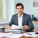 Ceto Cocoon, consulente del lavoro davanti a una scrivania con pratiche amministrative